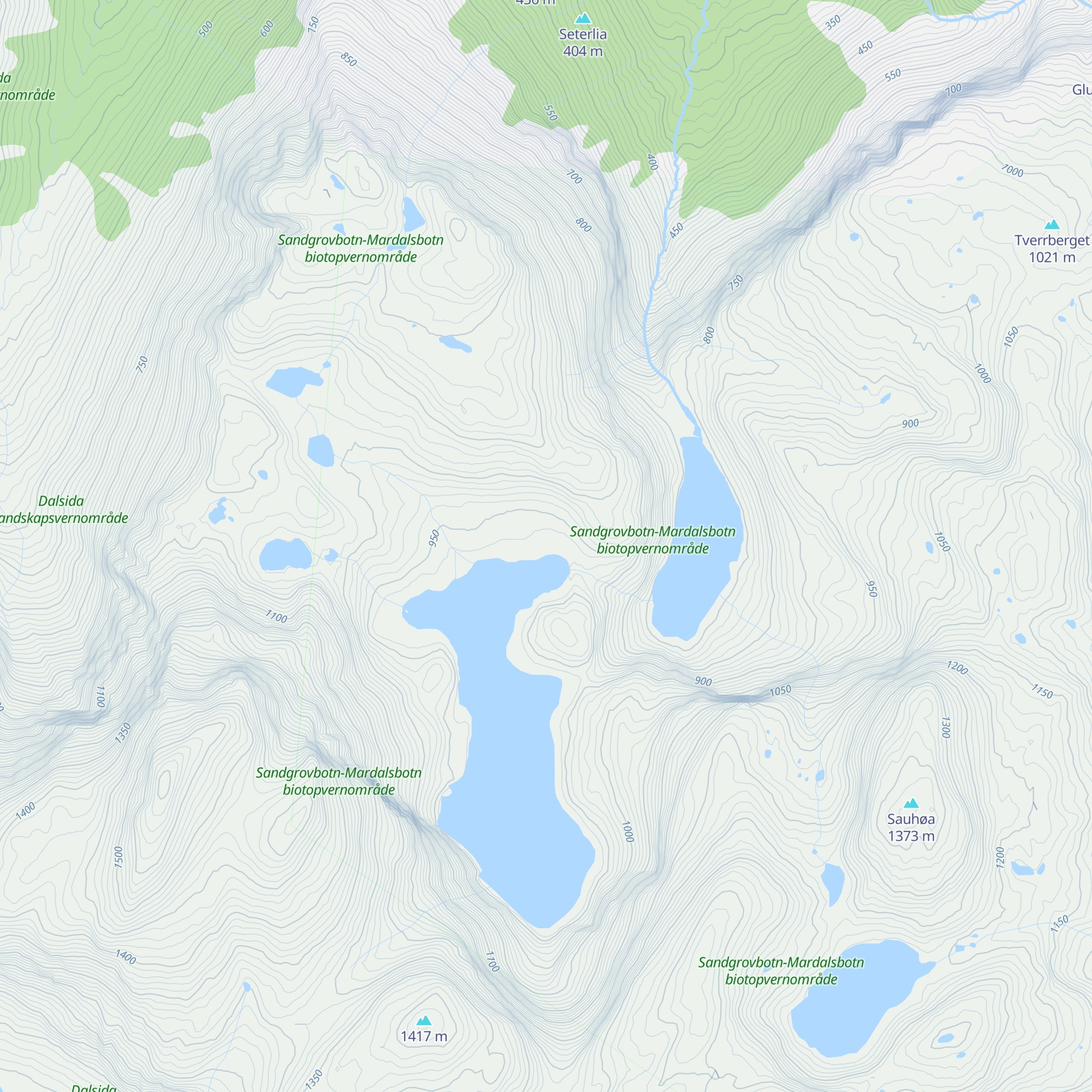 Middagsfjellhytta map