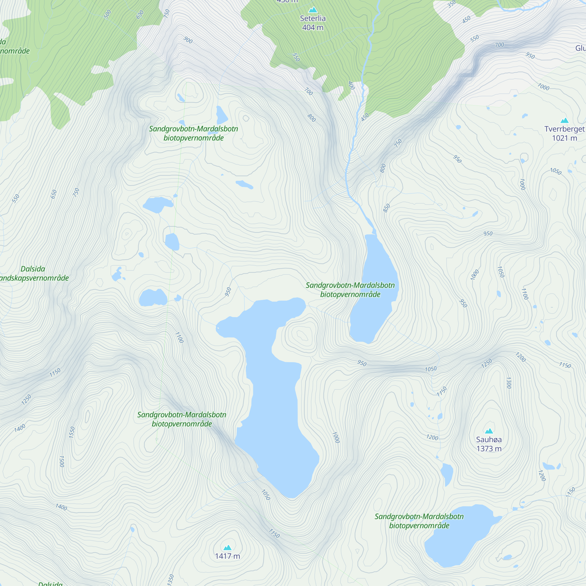 Middagsfjellhytta map