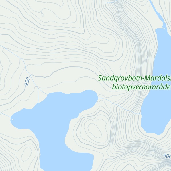 Map of Middagsfjellhytta