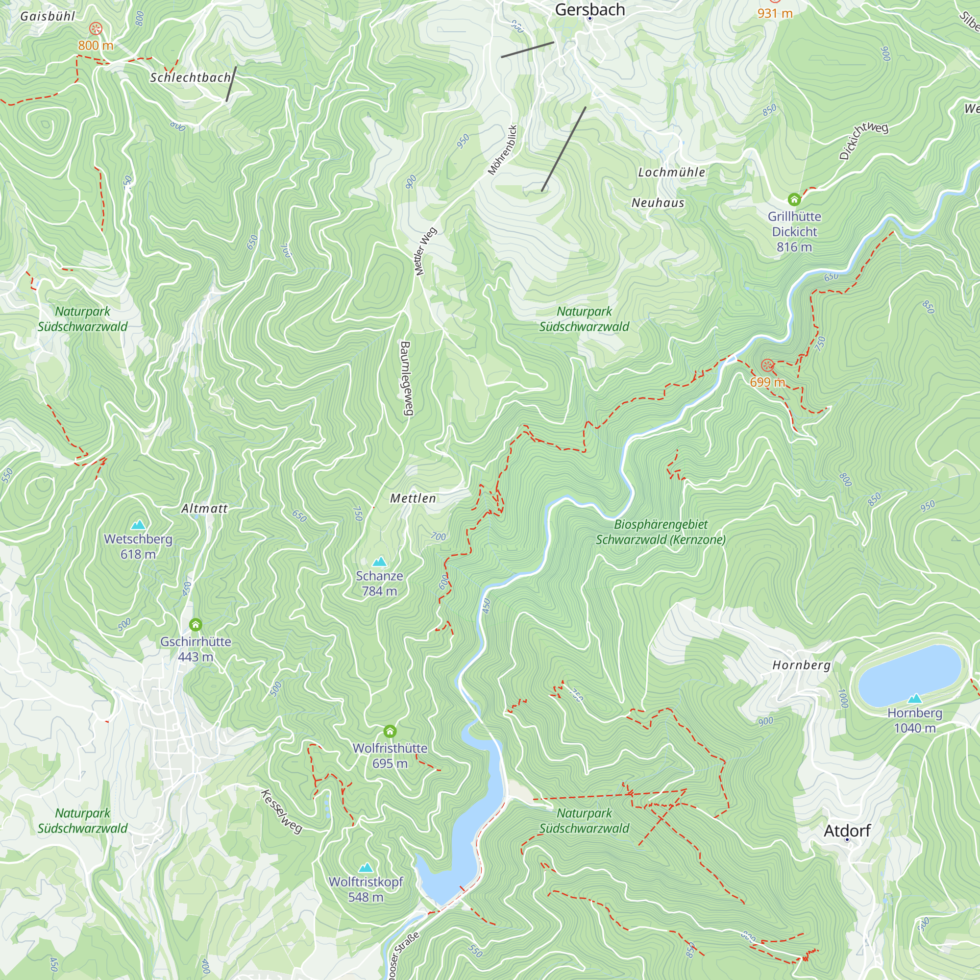 Mettlerhütte map