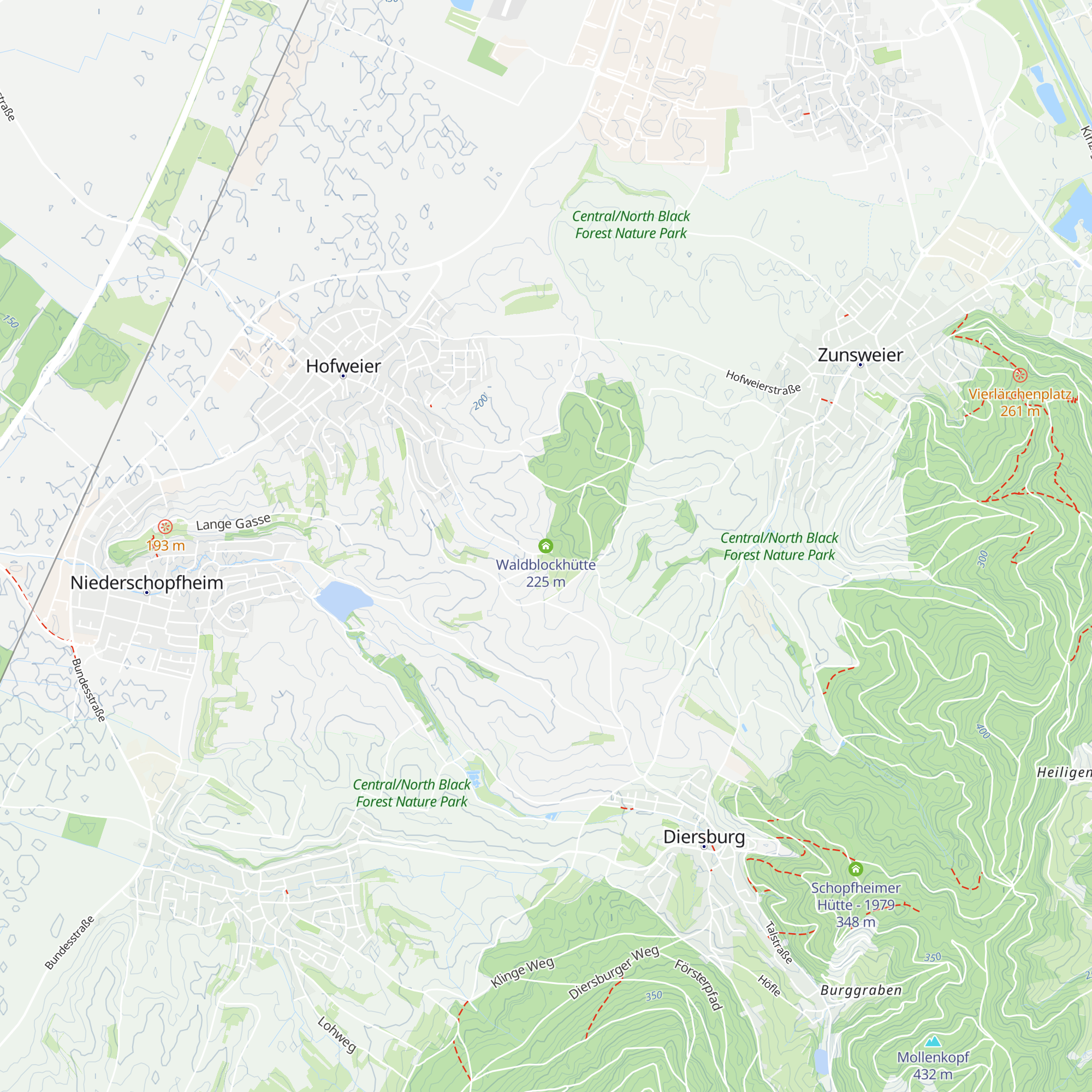 Waldblockhütte map