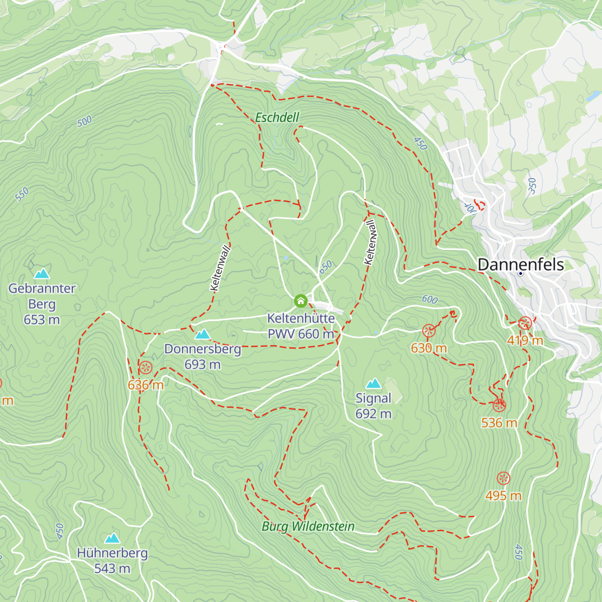Keltenhütte PWV map