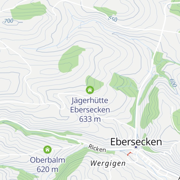 Map of Jägerhütte Ebersecken