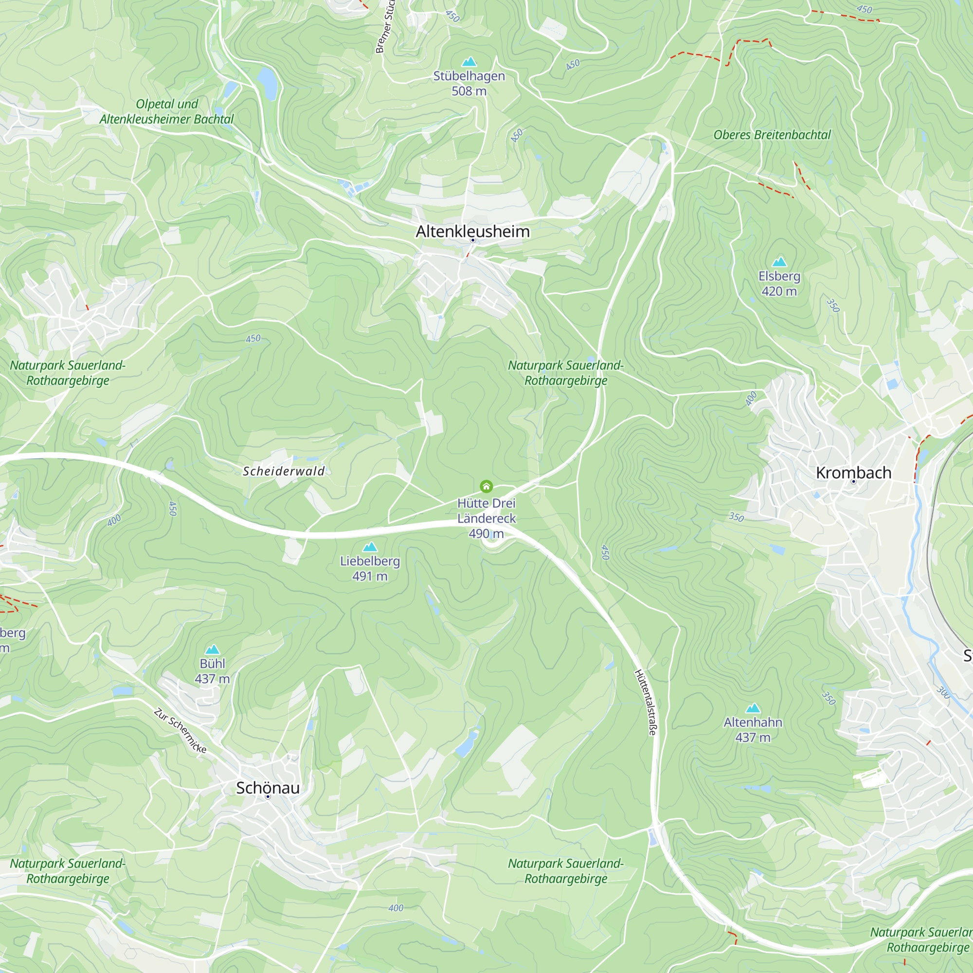 Hütte Drei Ländereck map