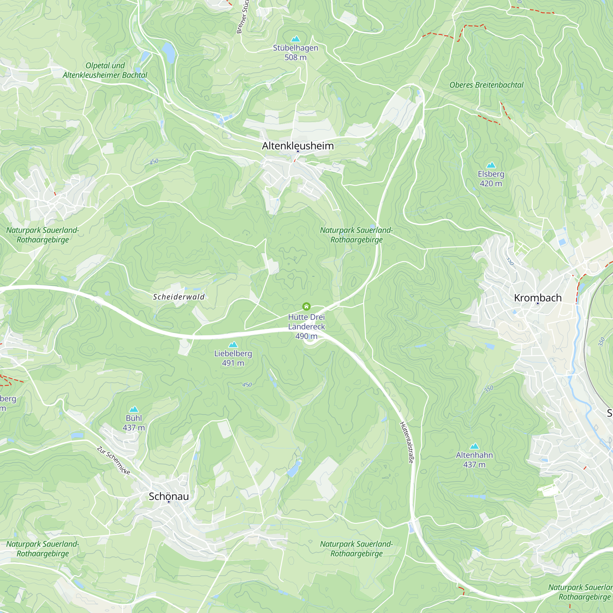 Hütte Drei Ländereck map