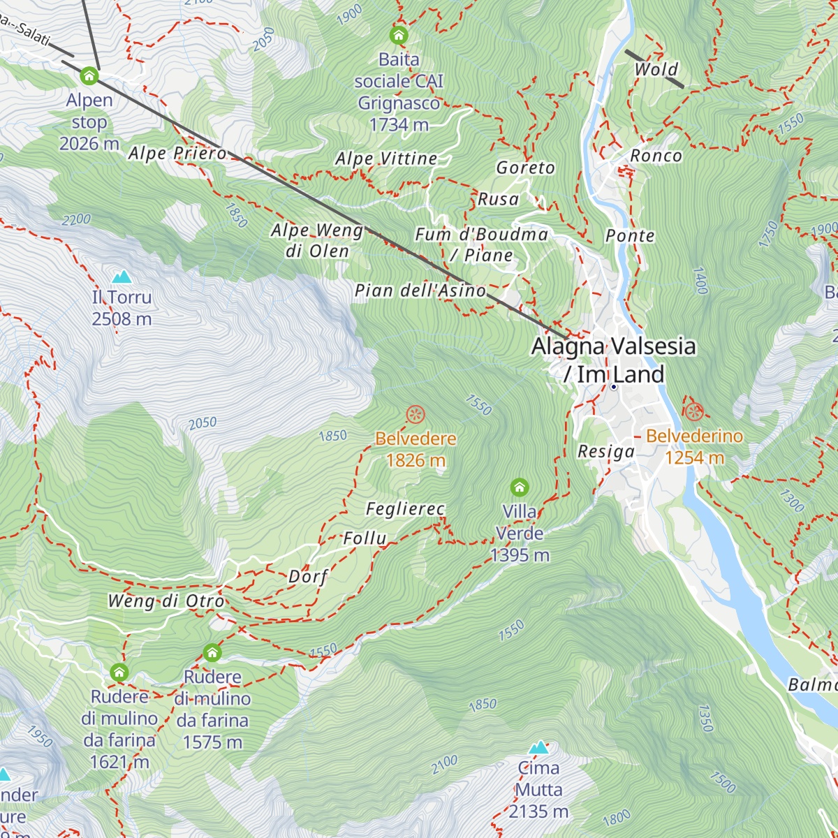 Rudere di albergo map