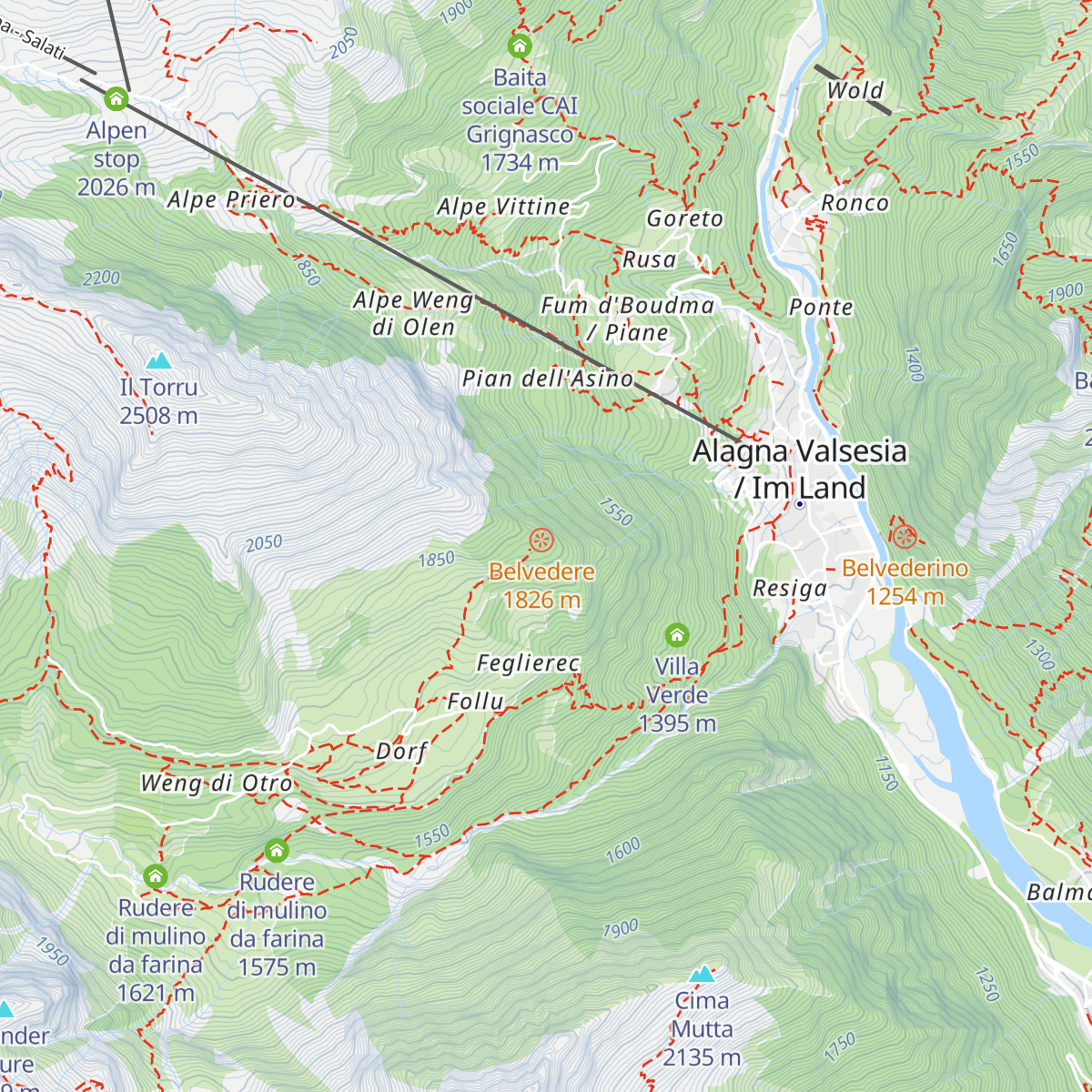 Rudere di albergo map