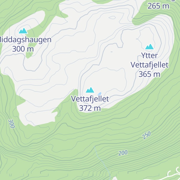 Map of Vettafjellet