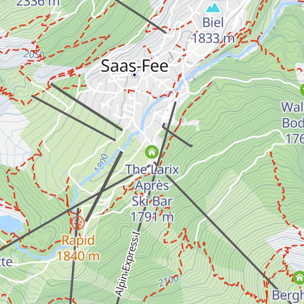 Map of The Larix Après Ski Bar