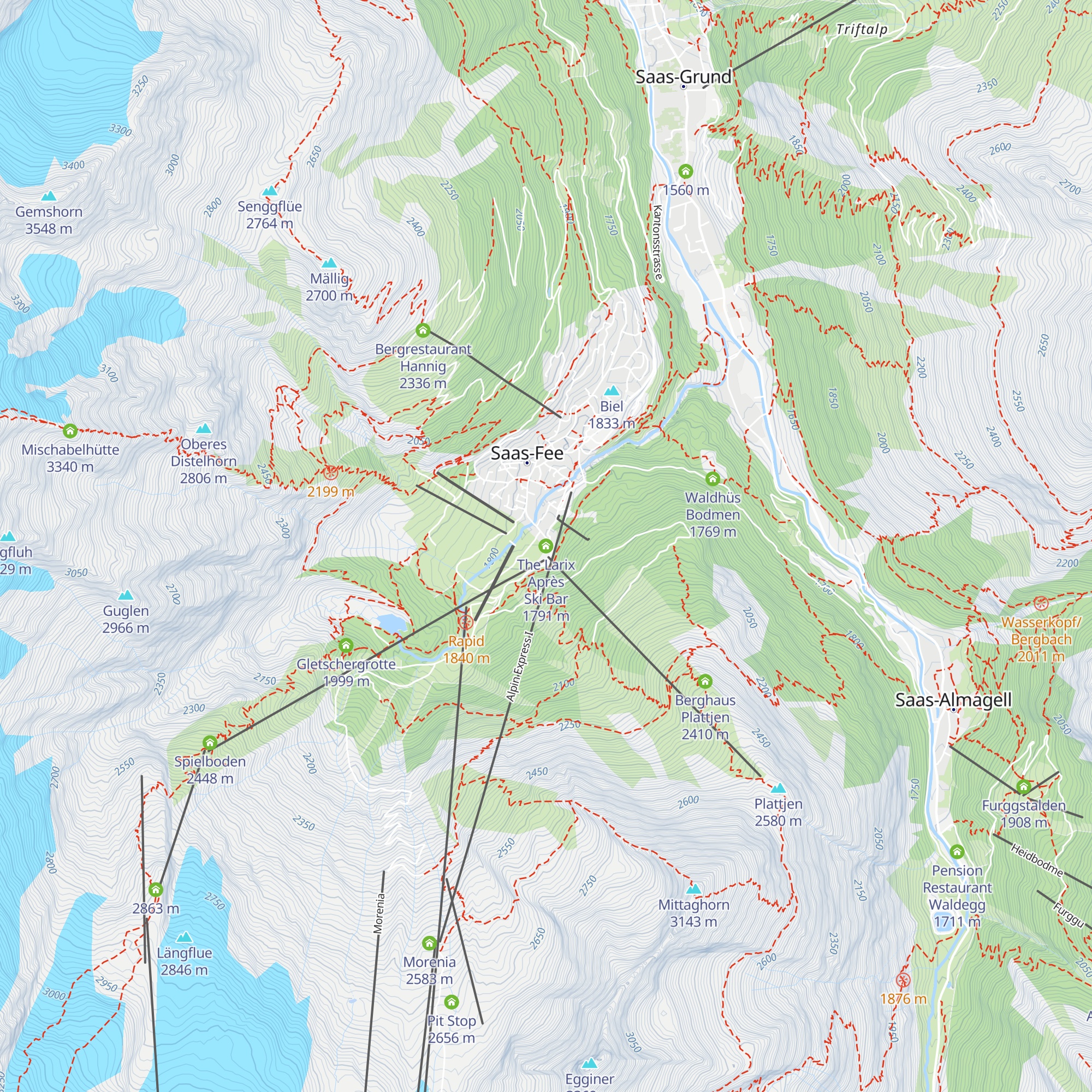 The Larix Après Ski Bar map
