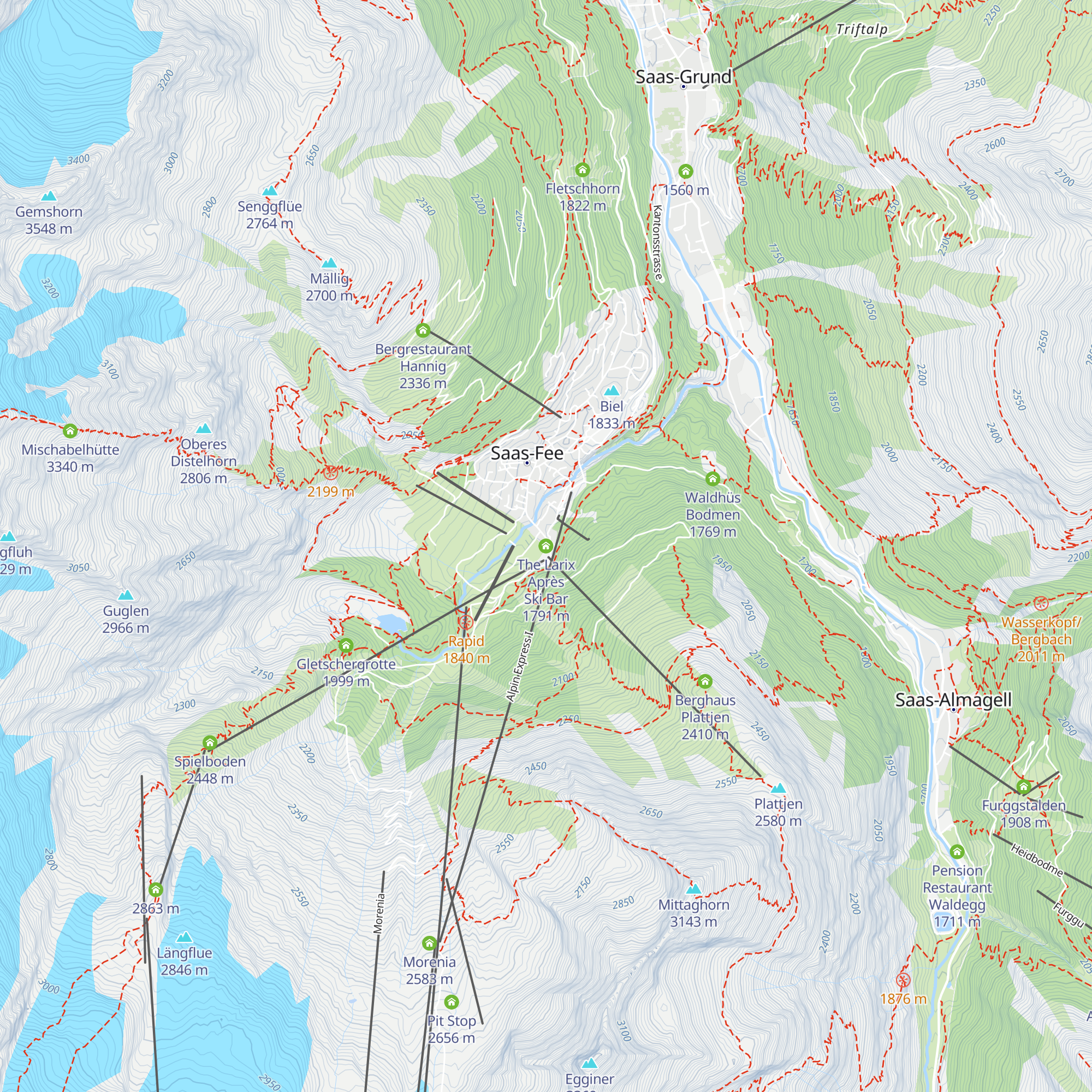 The Larix Après Ski Bar map