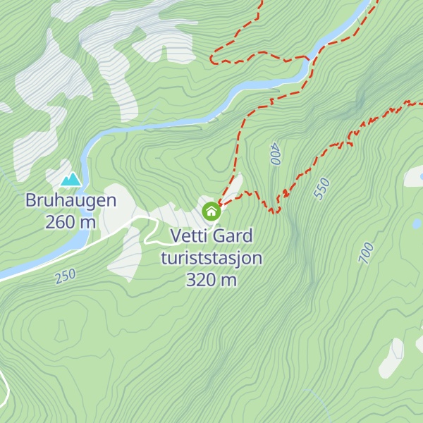 Map of Vetti Gard turiststasjon