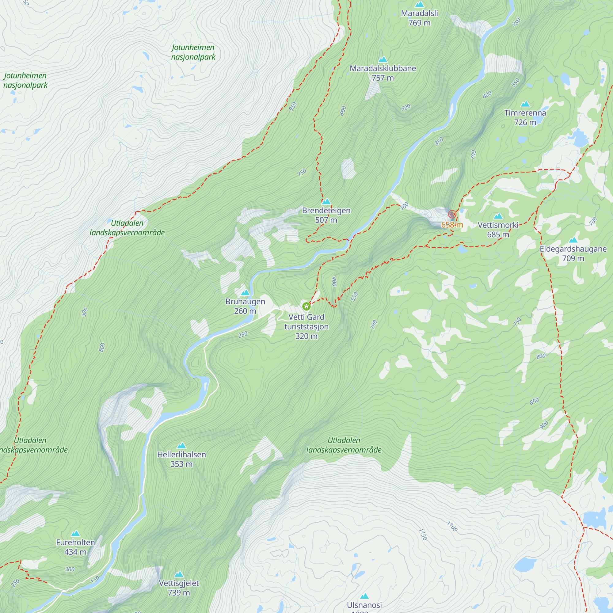Vetti Gard turiststasjon map