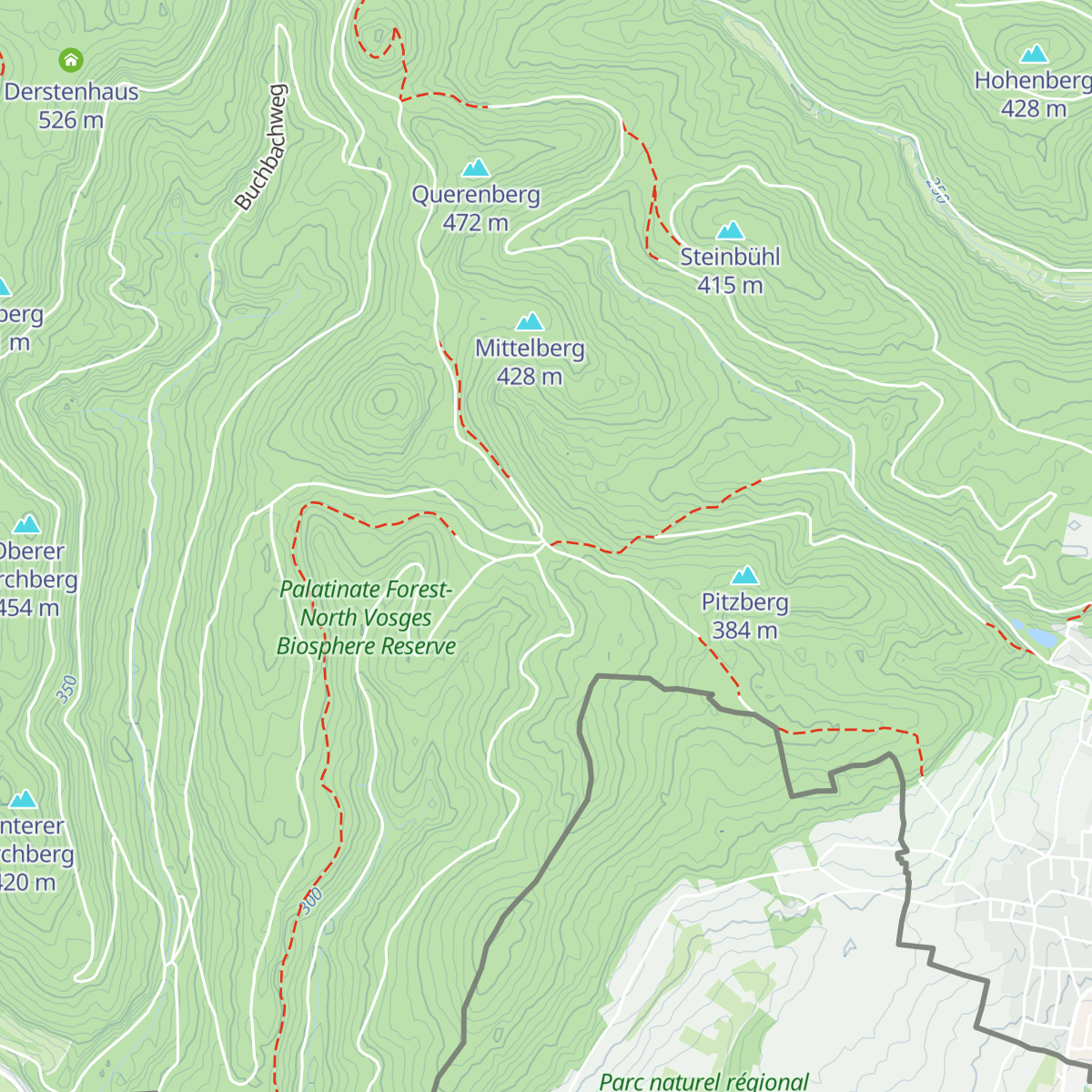Schutzhütte an der Wegscheid map