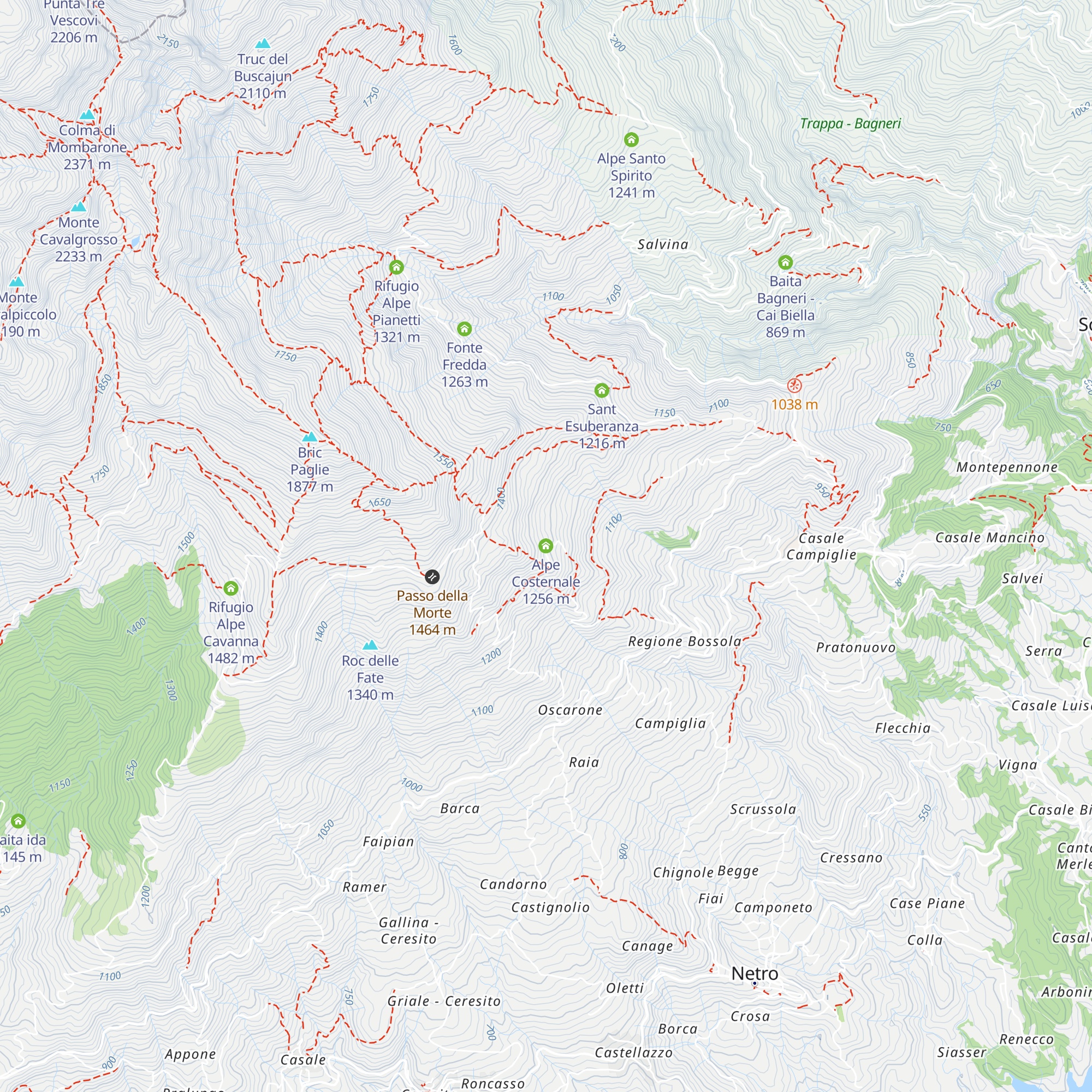 Alpe Costernale map