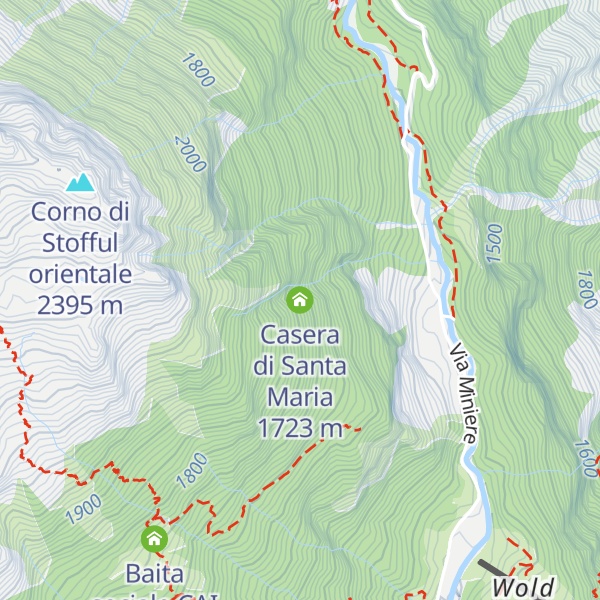 Map of Casera di Santa Maria
