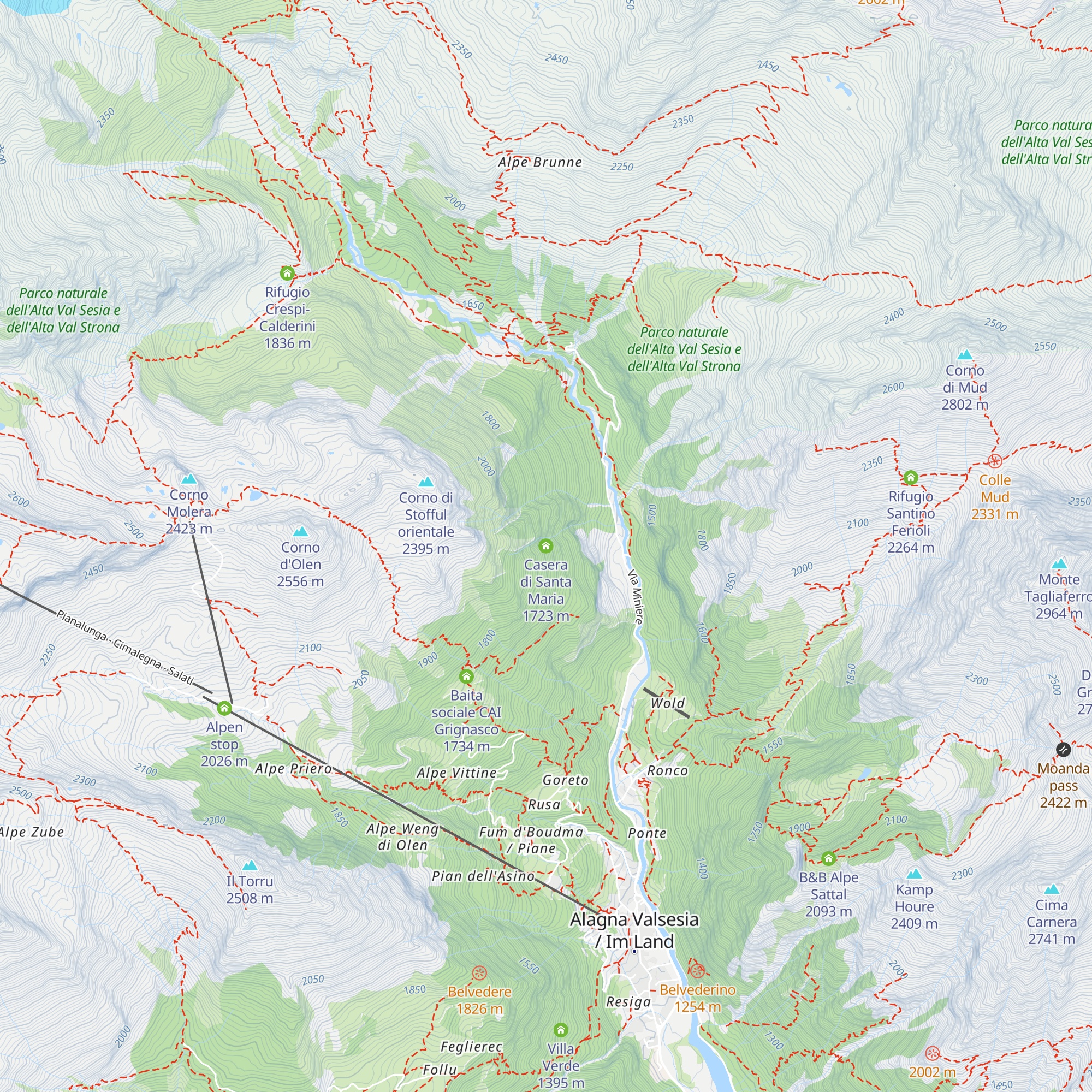 Casera di Santa Maria map