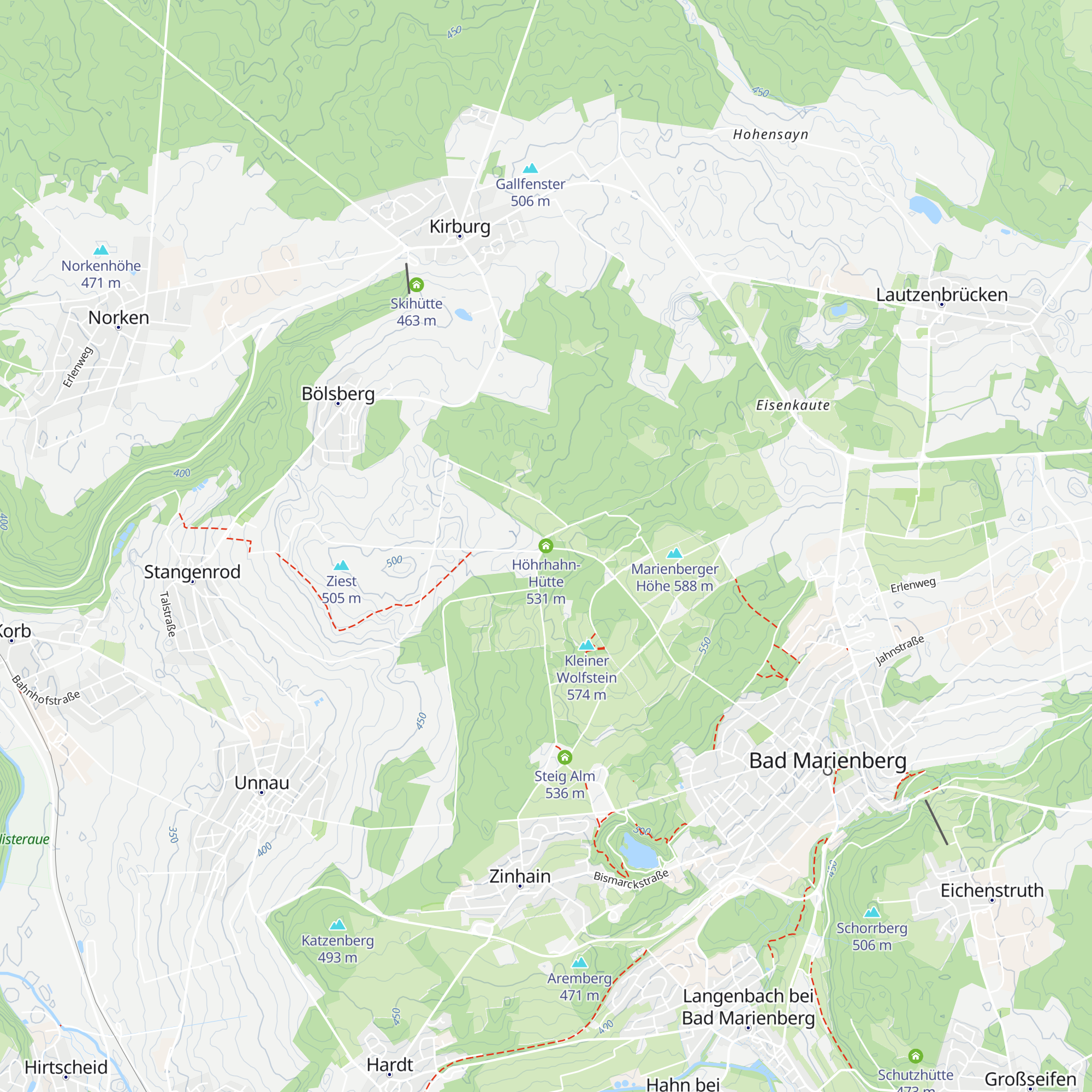 Höhrhahn-Hütte map