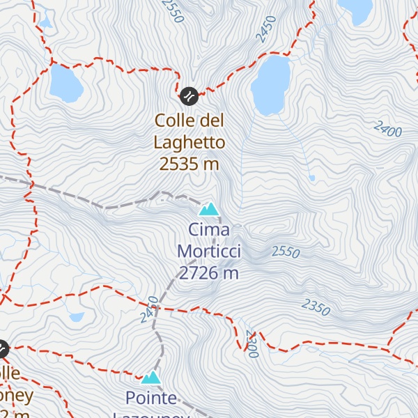 Map of Cima Morticci
