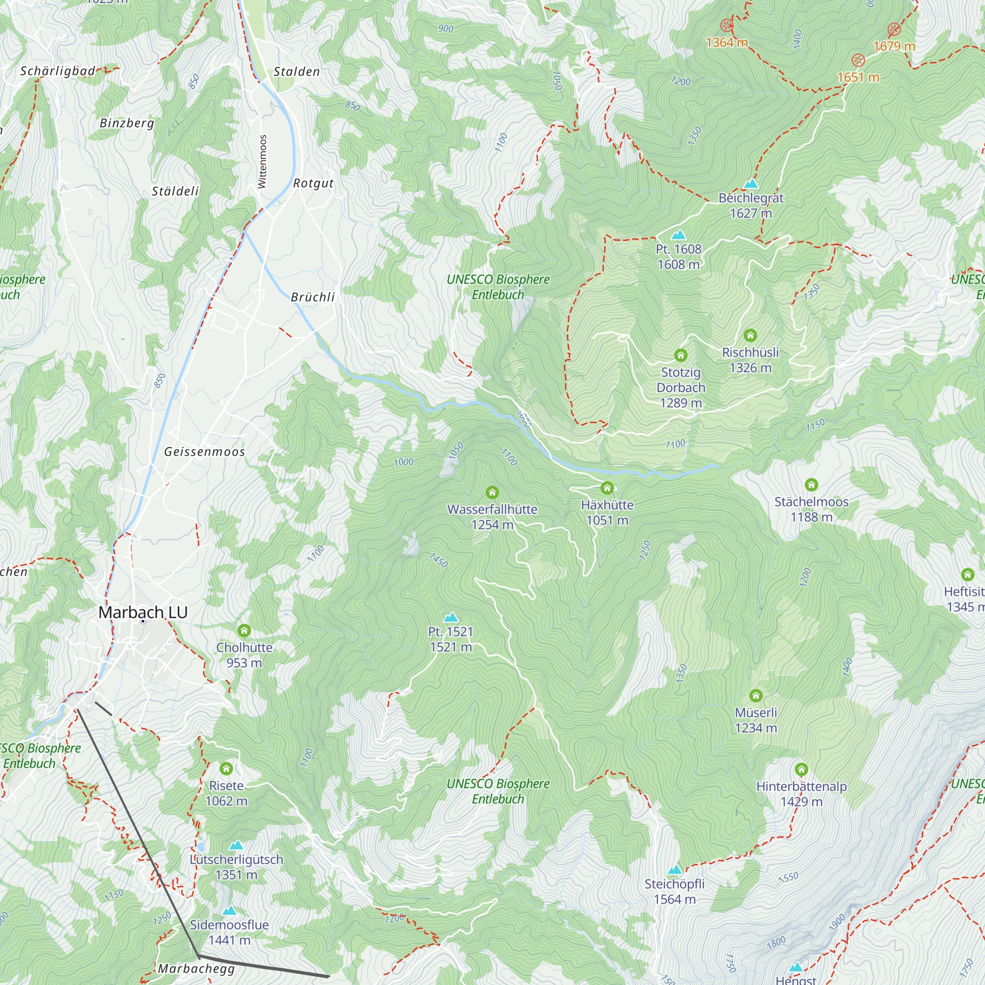Wasserfallhütte map