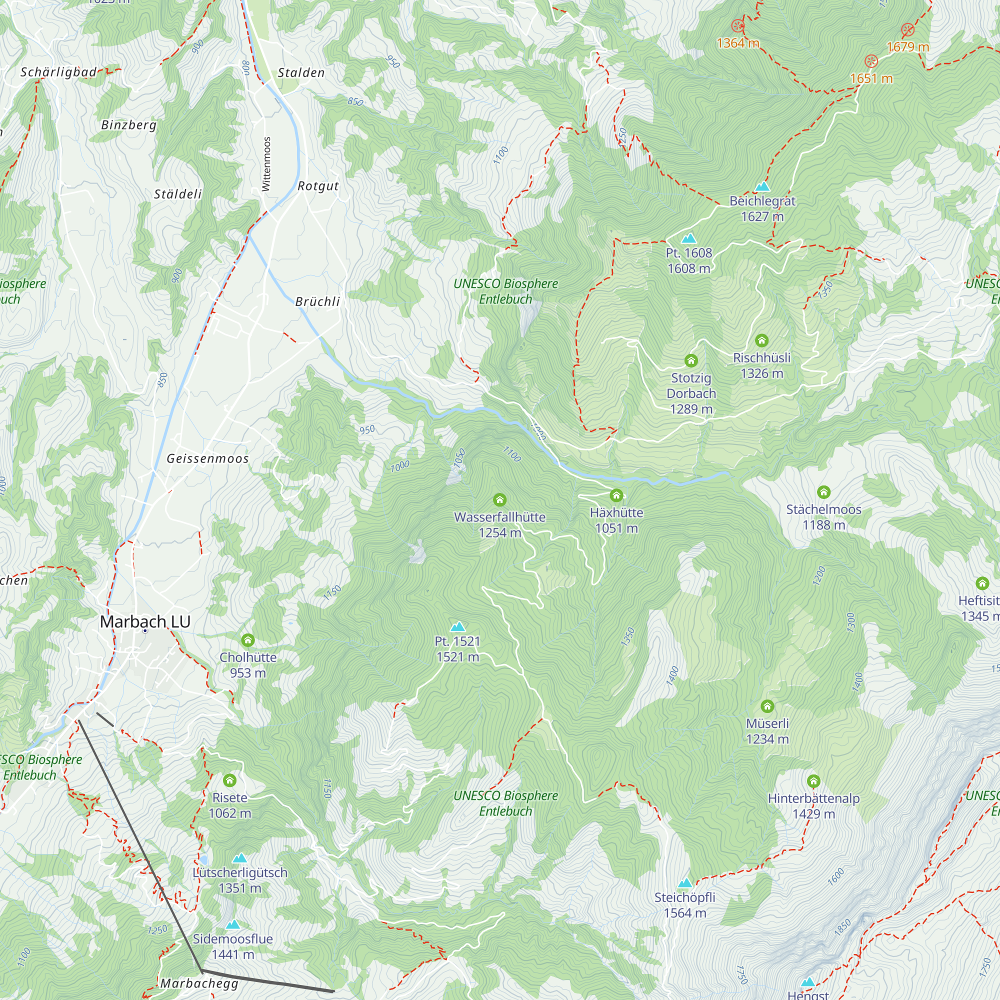 Wasserfallhütte map