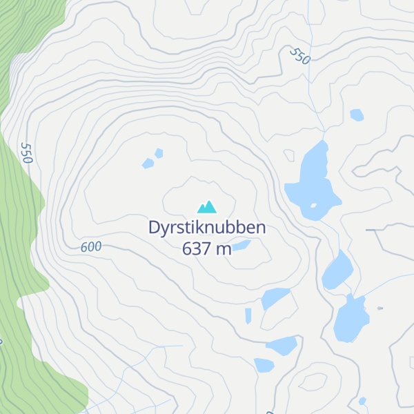 Map of Dyrstiknubben
