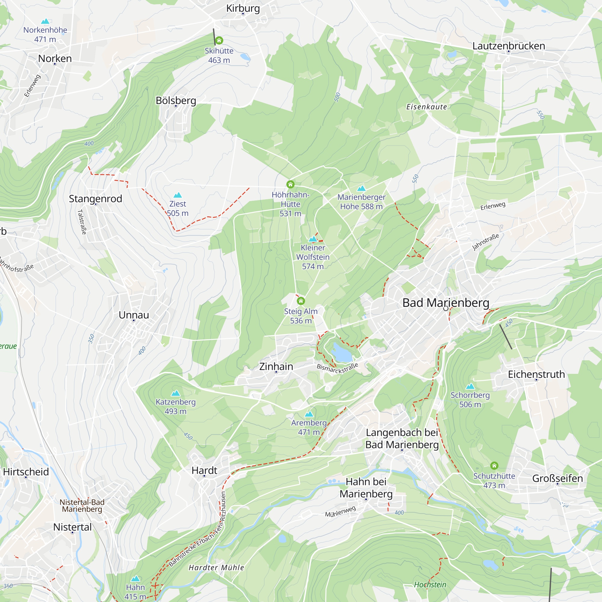 Steig Alm map