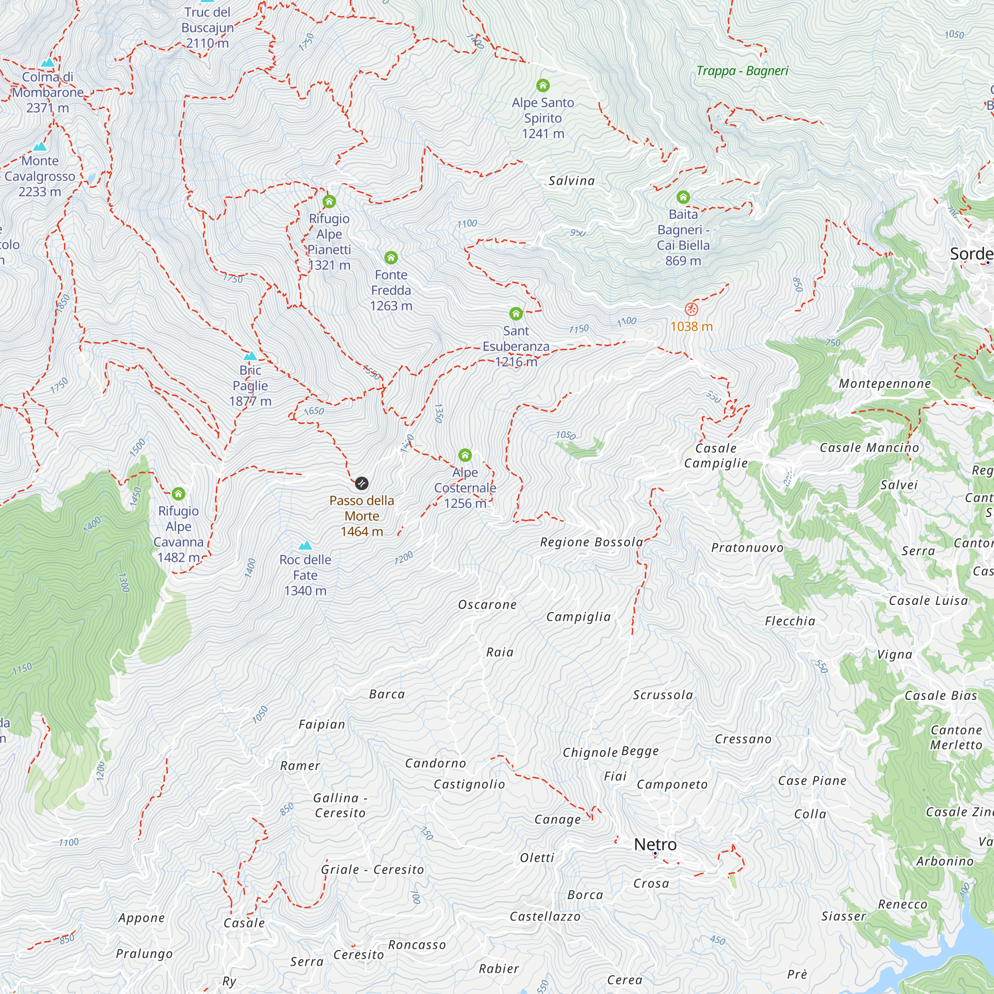 Alpe Saler map