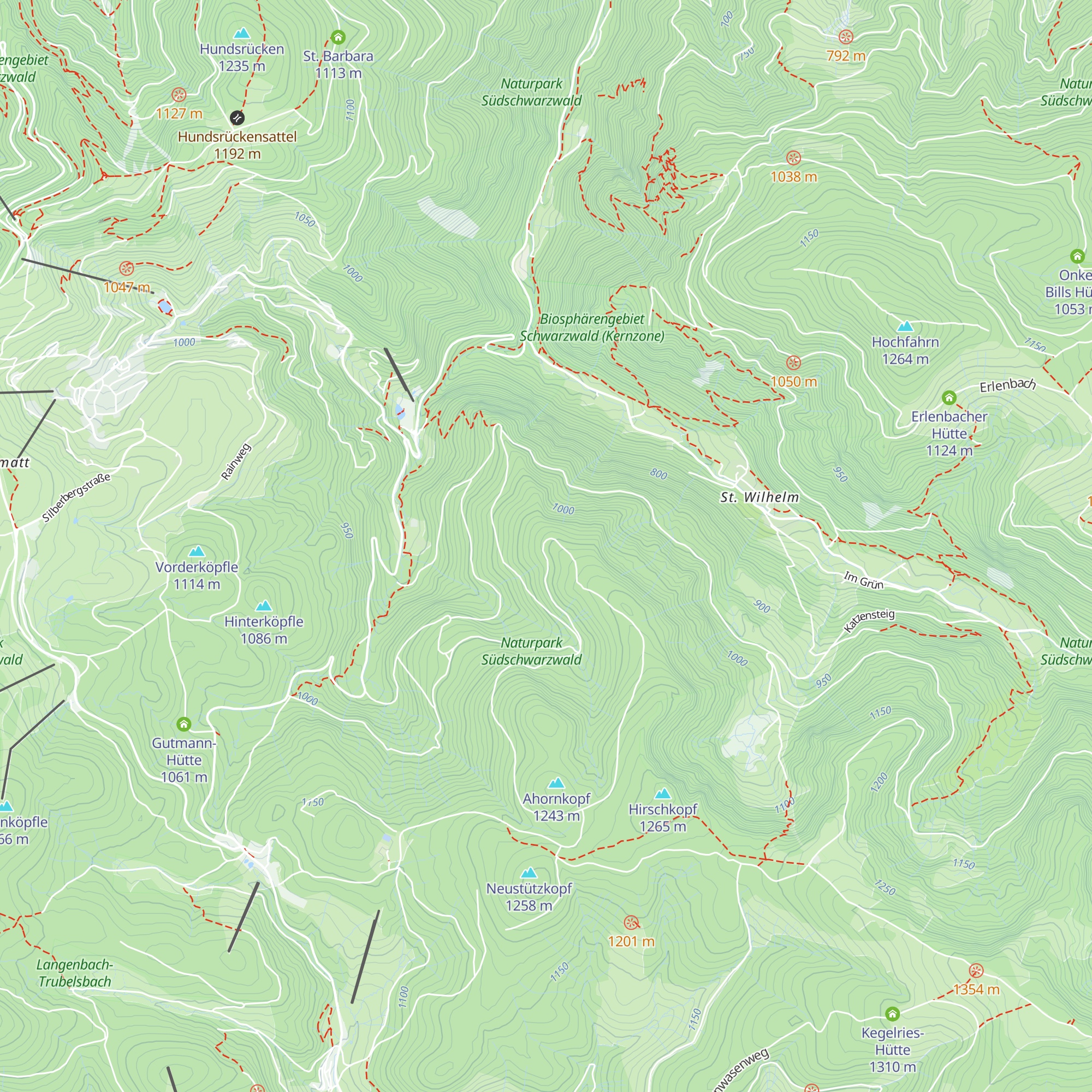 Langeckhütte map