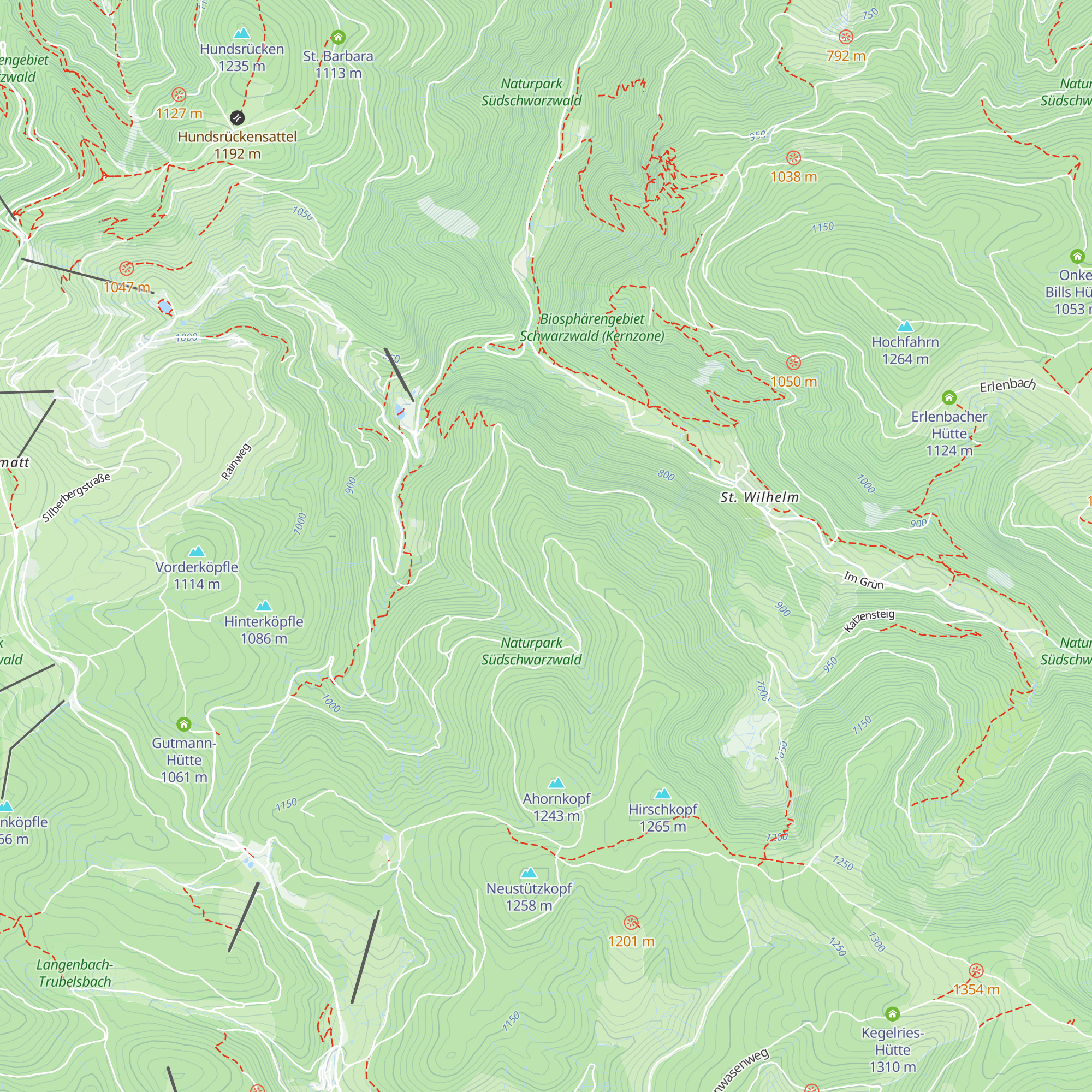 Langeckhütte map