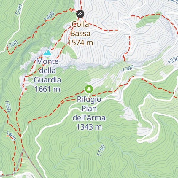 Map of Rifugio Pian dell'Arma