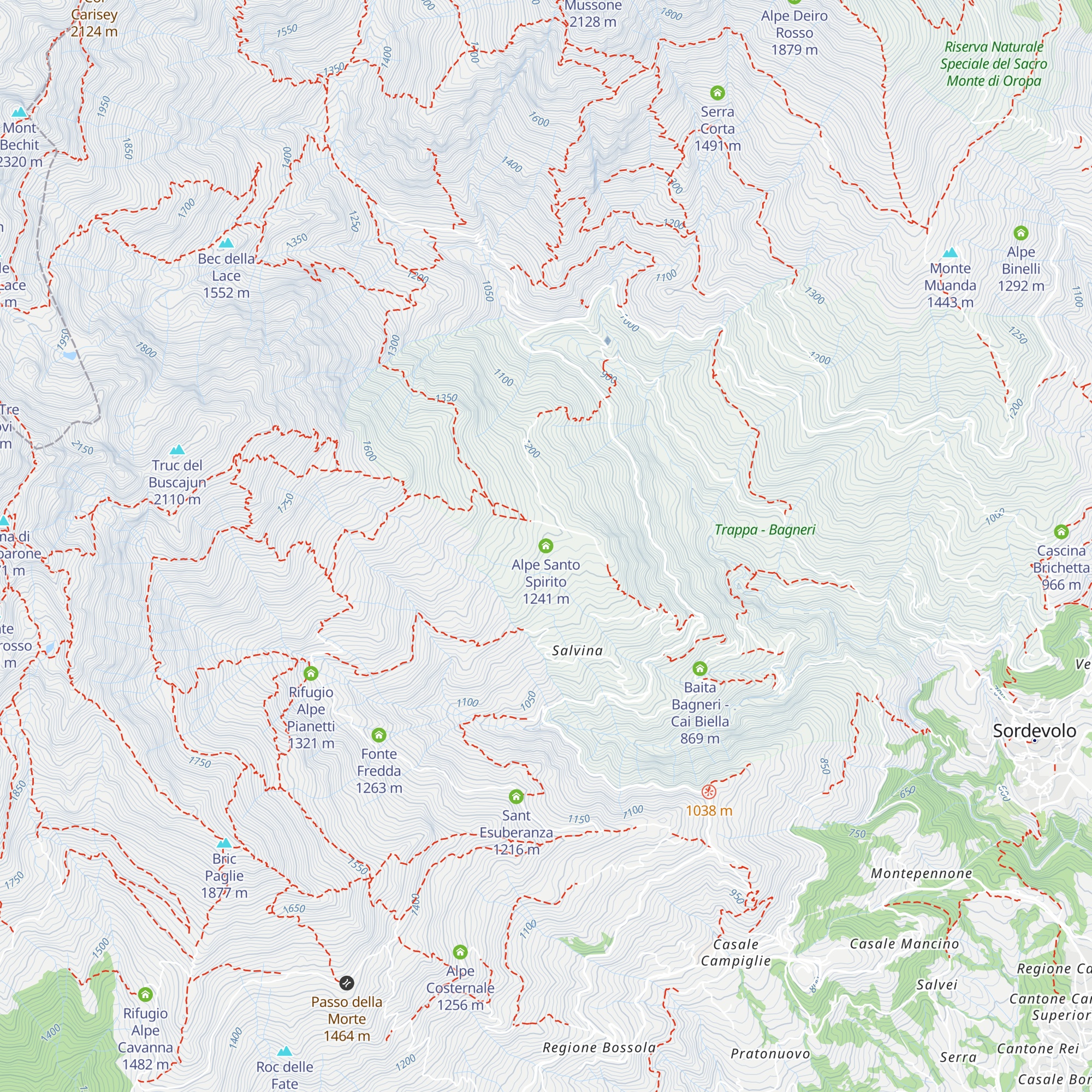 Alpe Santo Spirito map