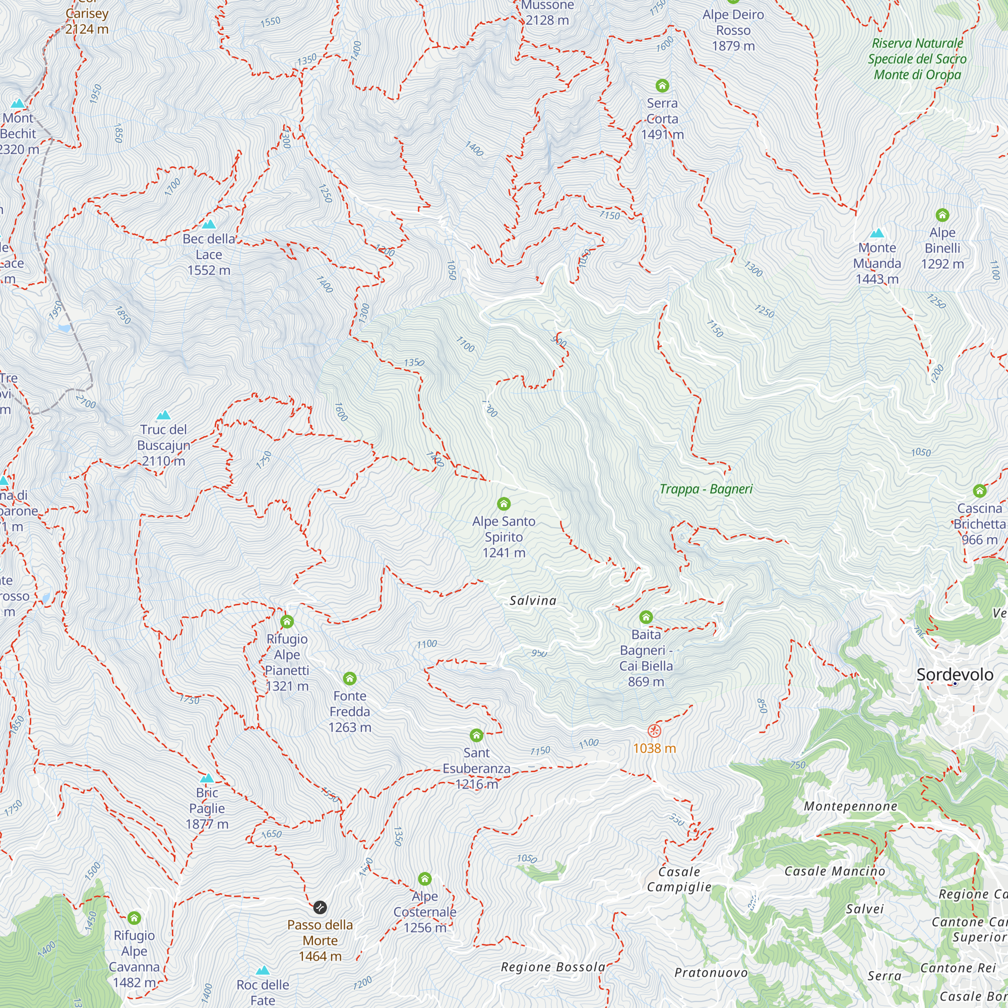 Alpe Santo Spirito map