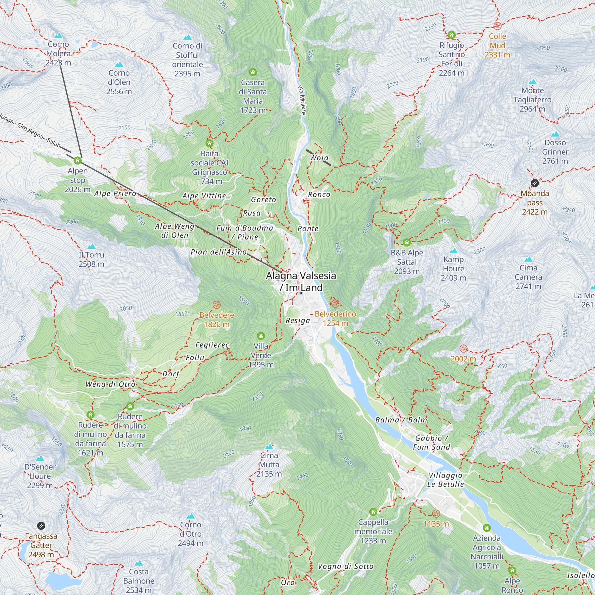 Baita Reale map