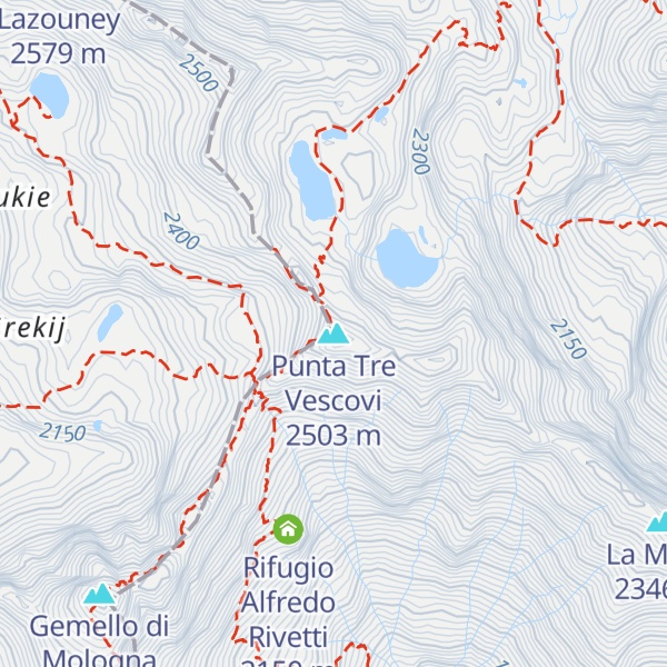 Map of Punta Tre Vescovi