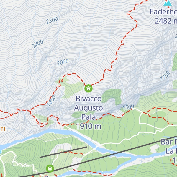 Map of Bivacco Augusto Pala