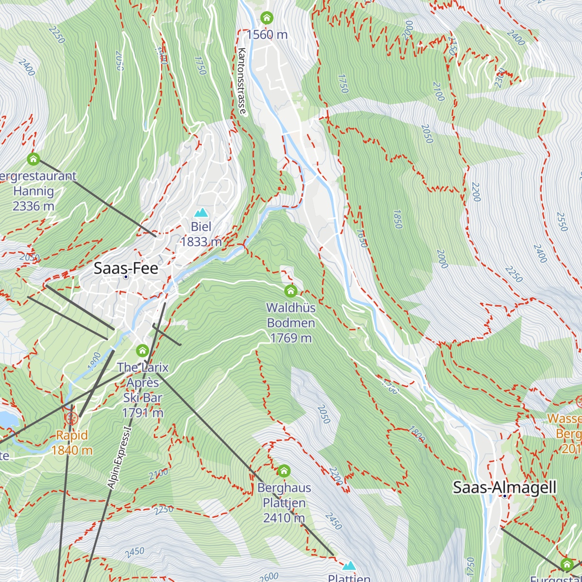 Waldhüs Bodmen map