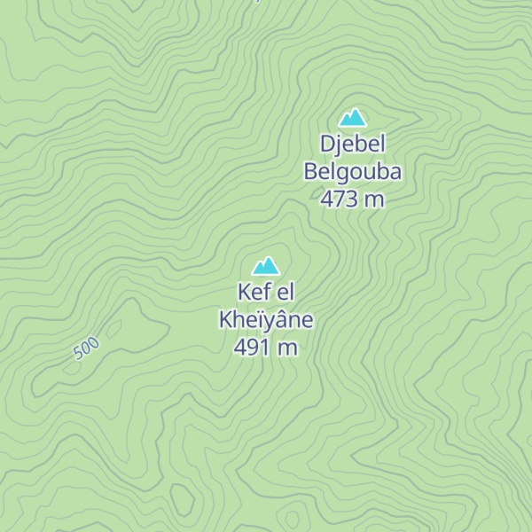 Map of Kef el Kheïyâne