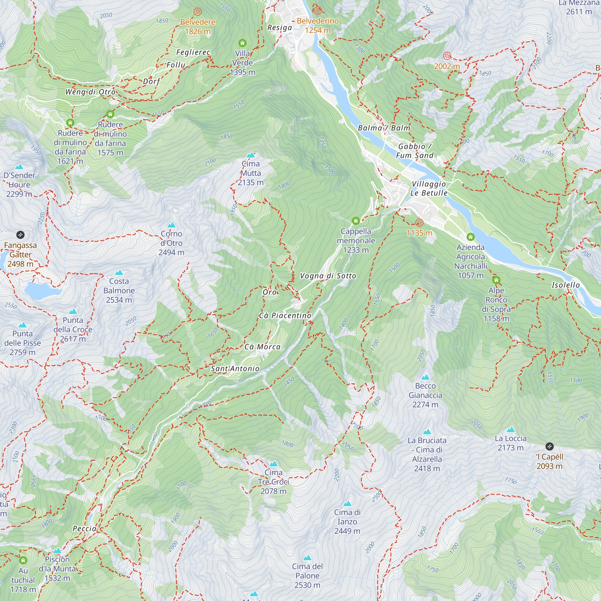 Casalpina Regina Margherita map