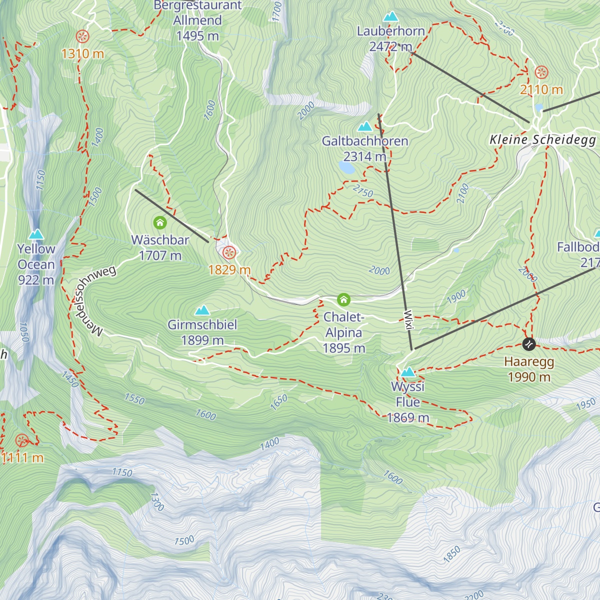 Wengernalp map