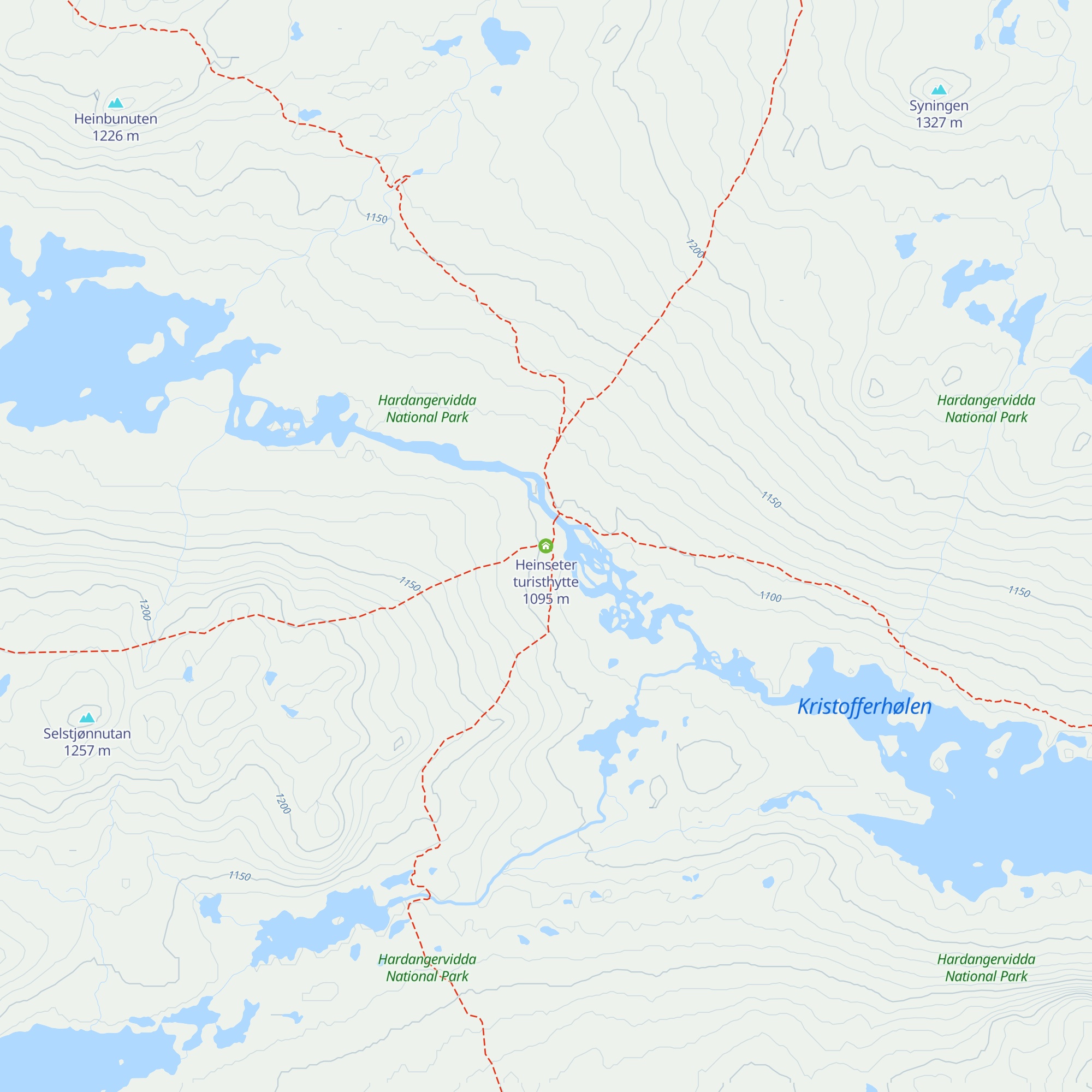 Heinseter turisthytte map