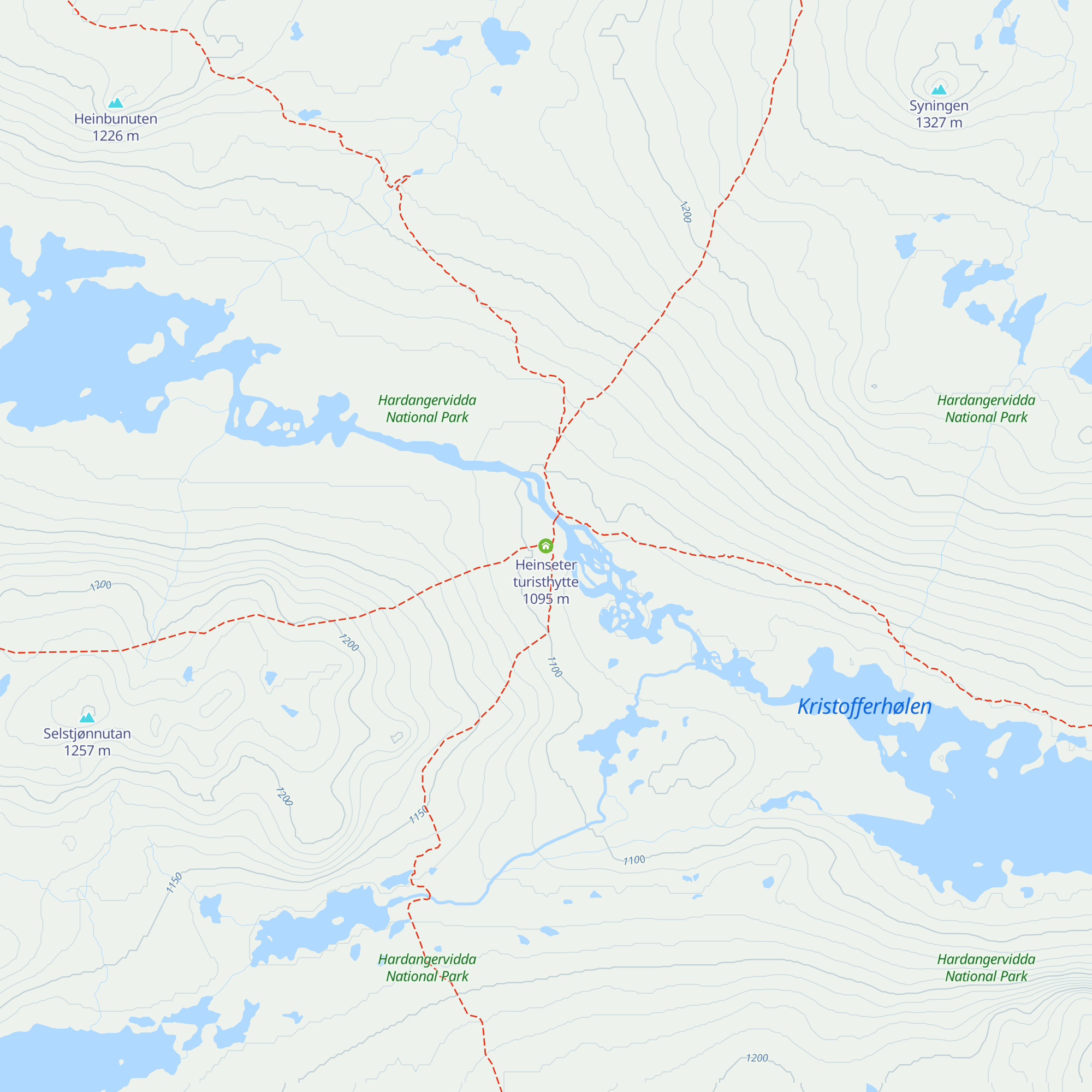 Heinseter turisthytte map