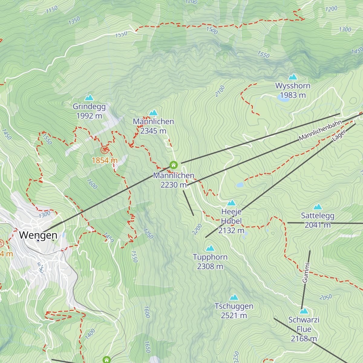 Berghaus Männlichen map