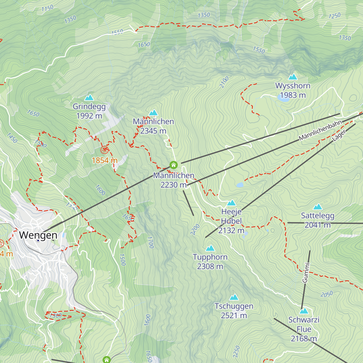 Berghaus Männlichen map
