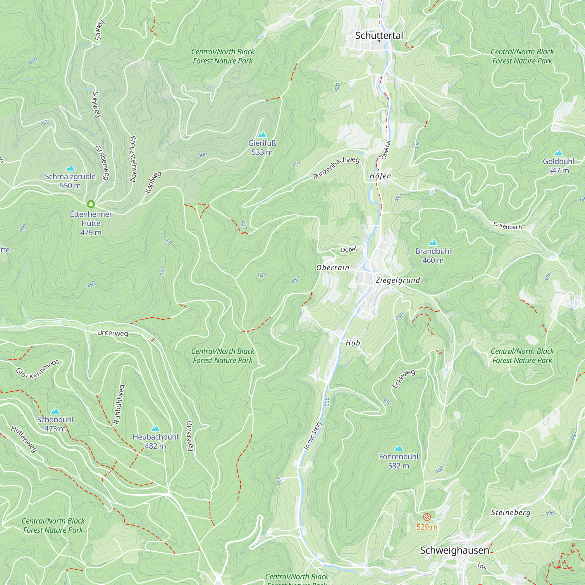 Sandgrube-Hütte map
