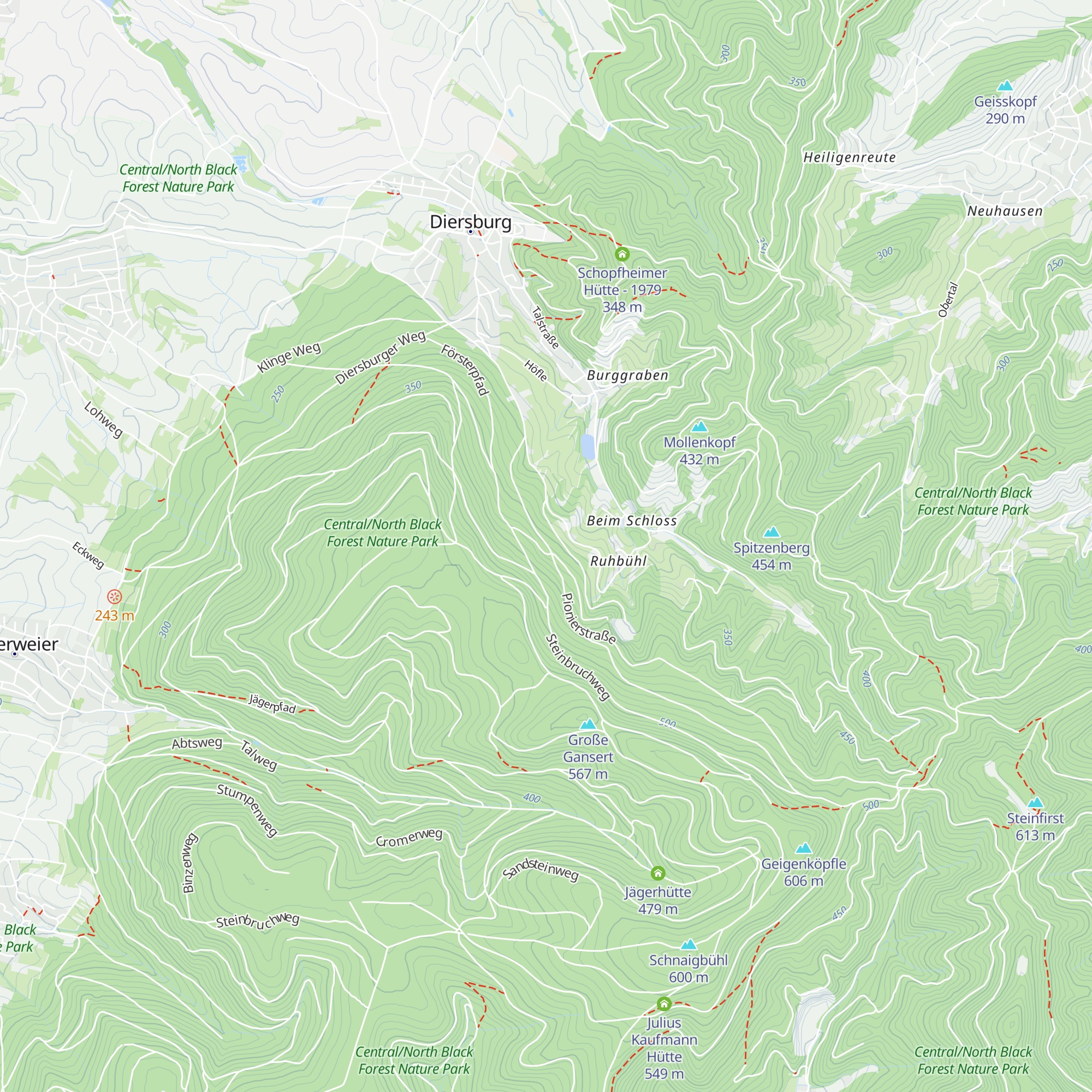 Kochbrunnenhütte map