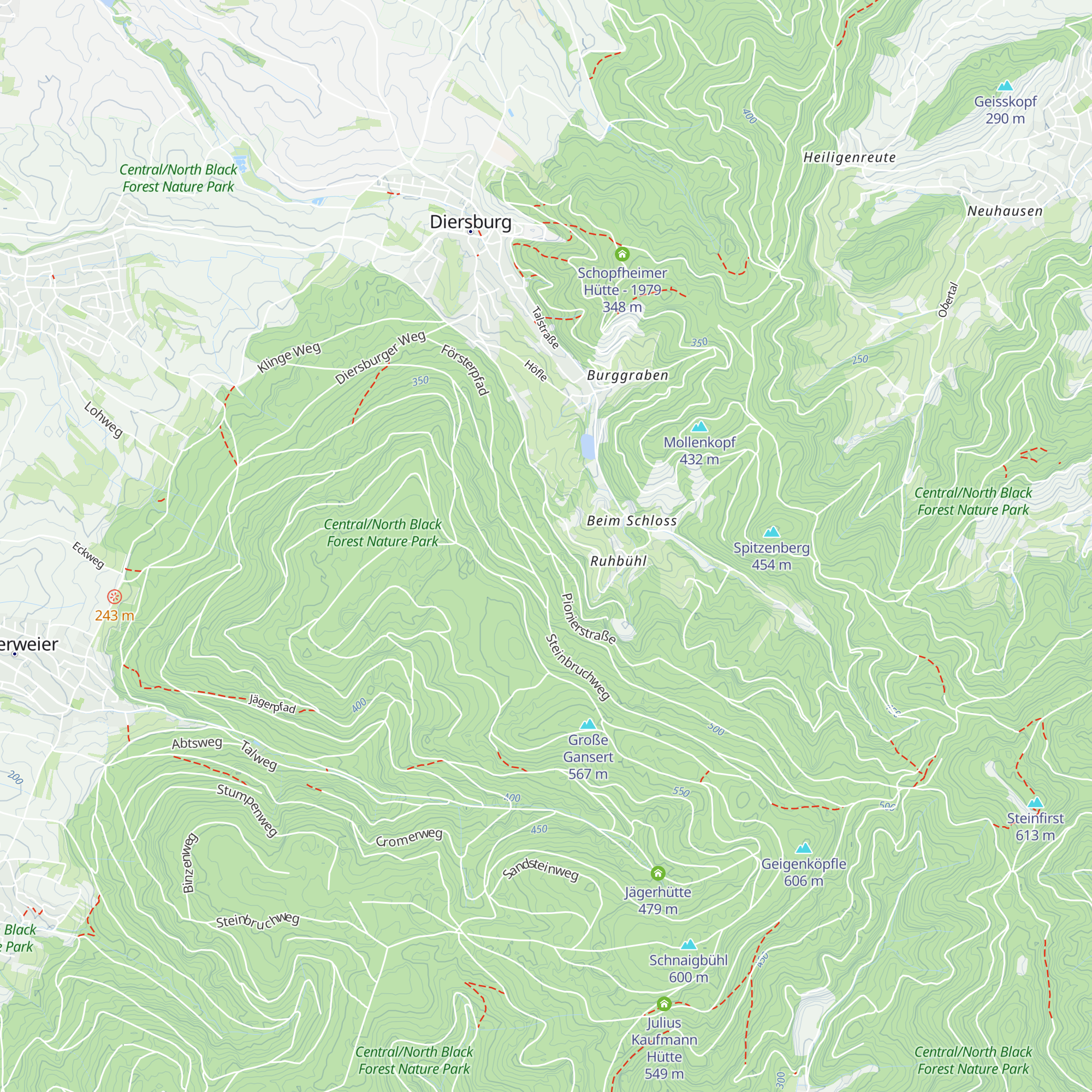 Kochbrunnenhütte map