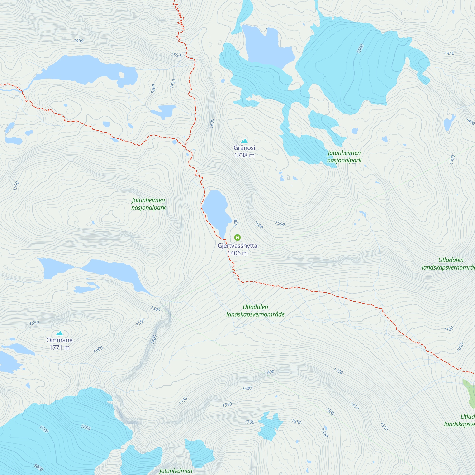 Gjertvasshytta map