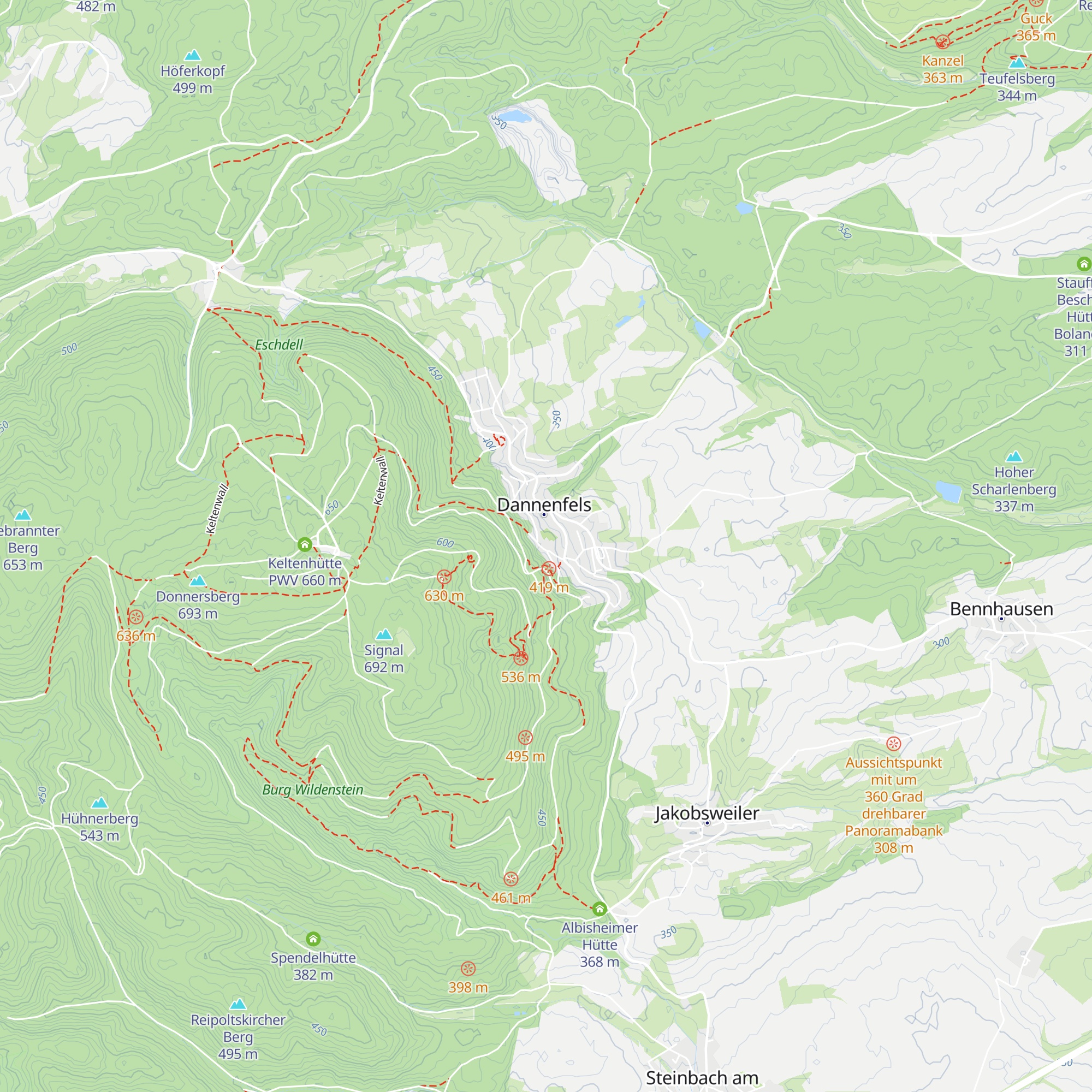Tourist-Information Dannenfels map