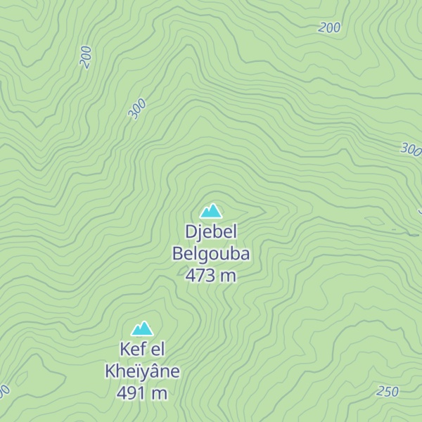 Map of Djebel Belgouba